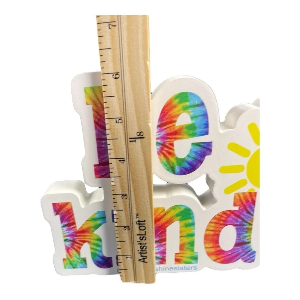 “Be Kind” Tie-Dye Decorative Wooden Sign